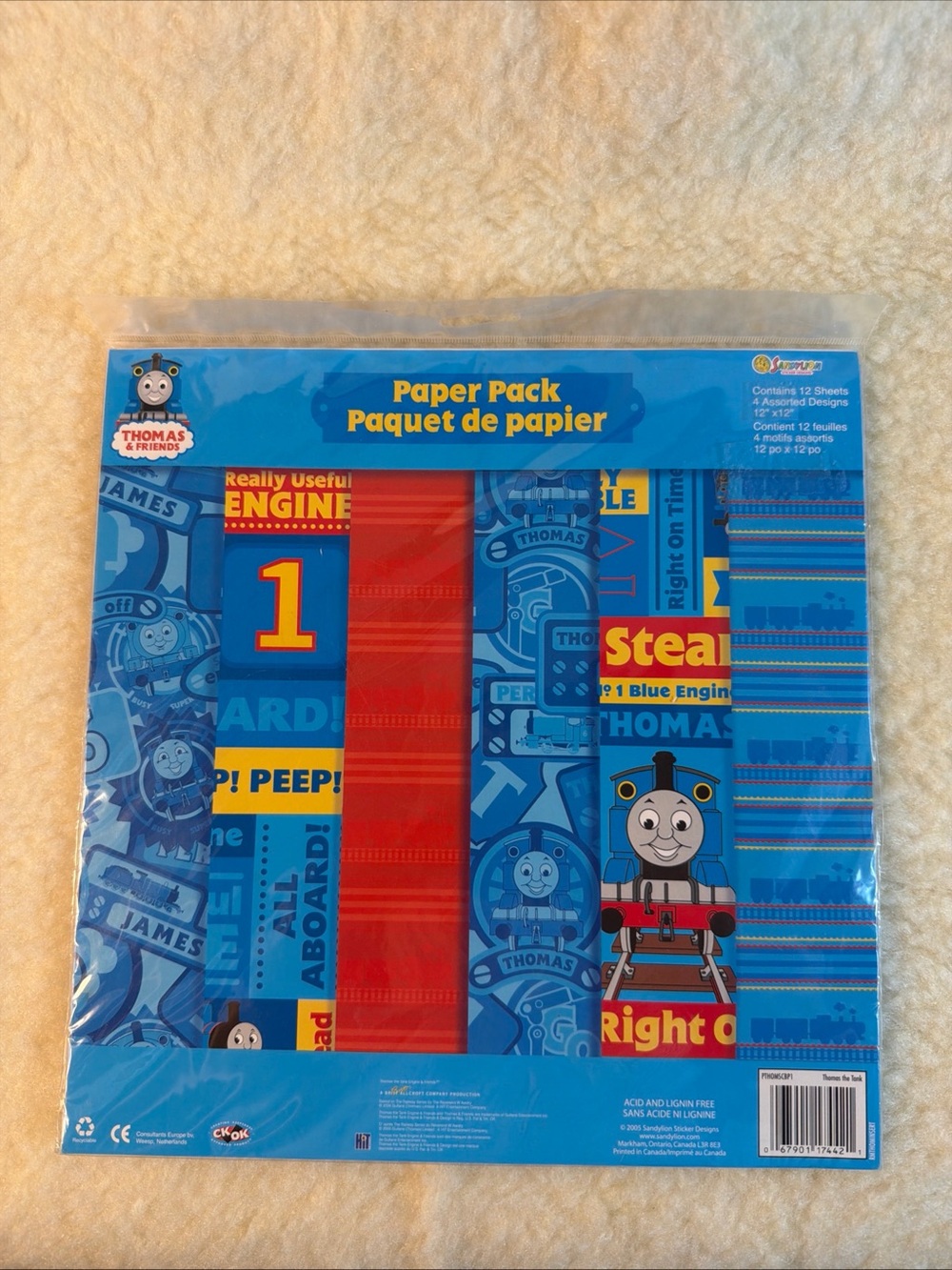 New/sealed Thomas the Tank & Friends Crafting Scrapbooking Paper 2005